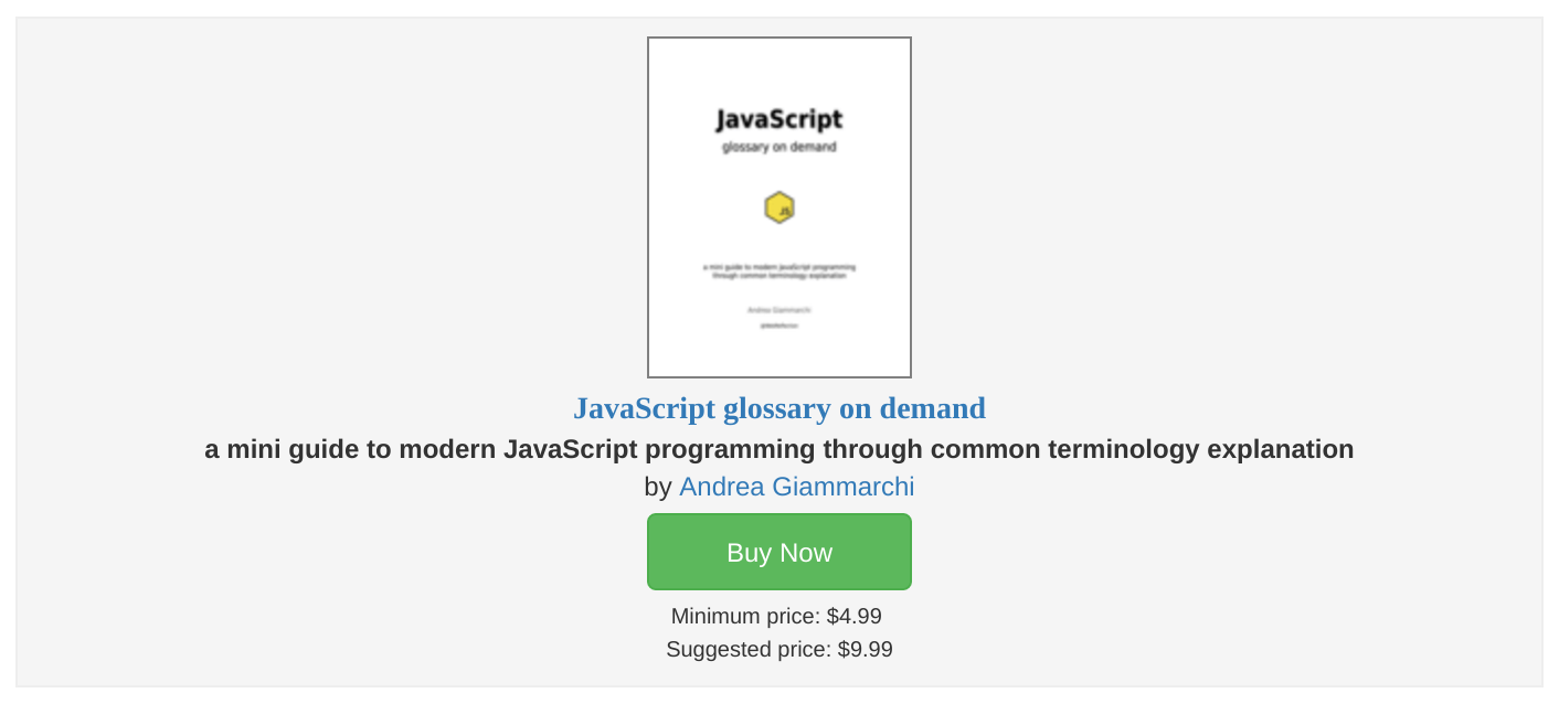 JS glossary on demand